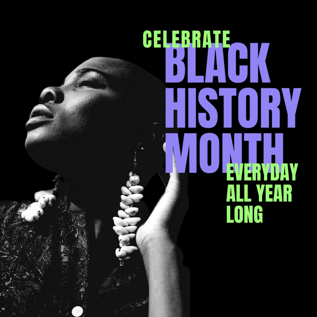 Black history month woman photo instagram post template 