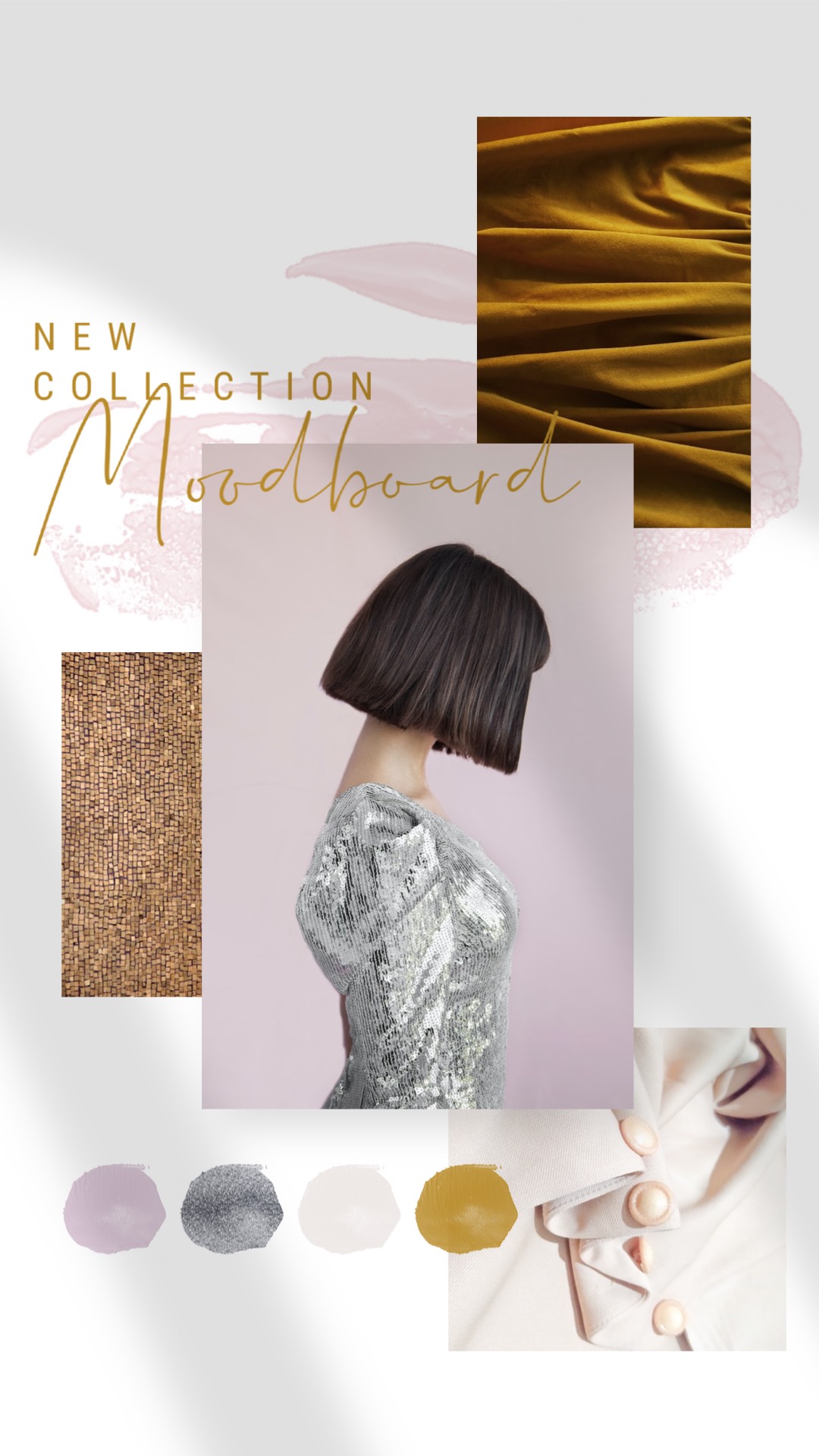 fashion collection design inspiration moodboard Instagram story template