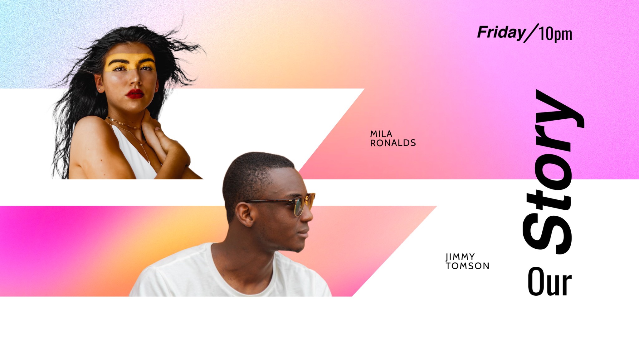A Poster For A Fashion Show Featuring A Woman And A Man By Chinwe Chukwuogo-Roy Magic Youtube Thumbnail Template