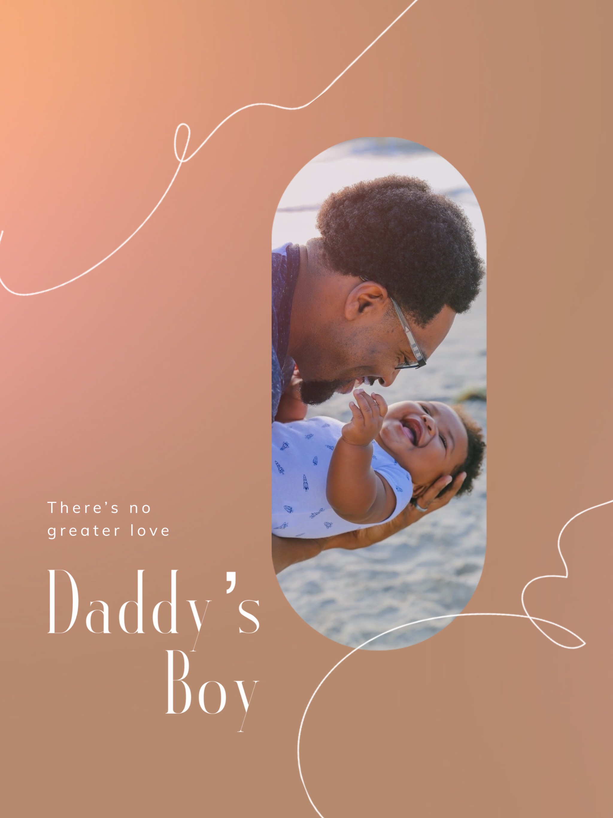 There Is No Greater Love Than Daddy'S Boy Baby Template
