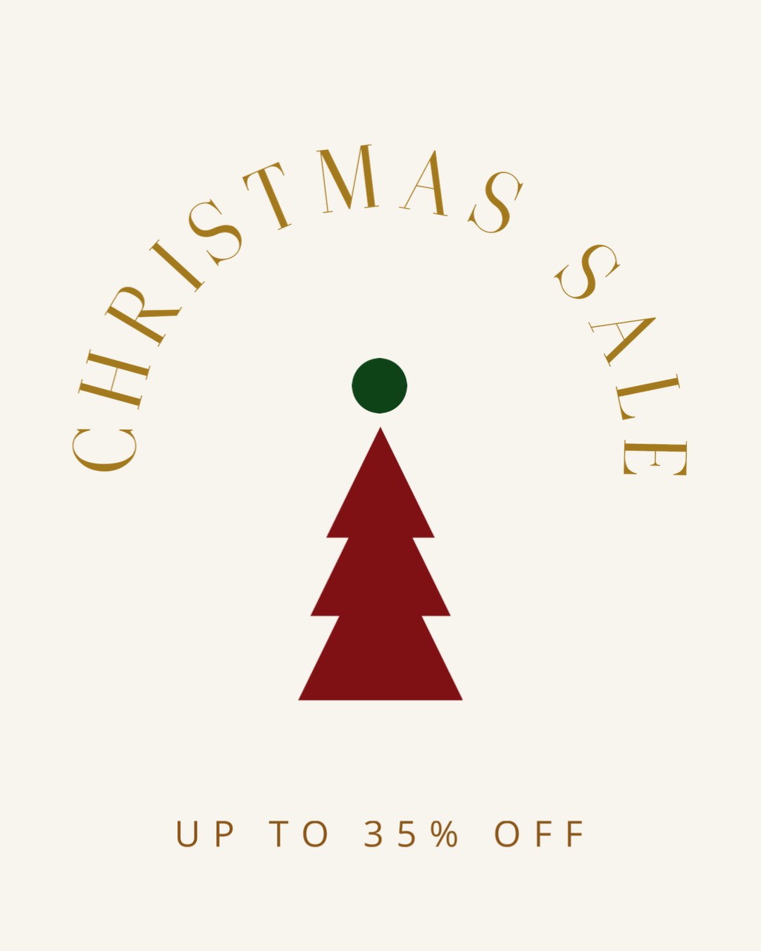 minimalist bright Christmas sale Instagram template 