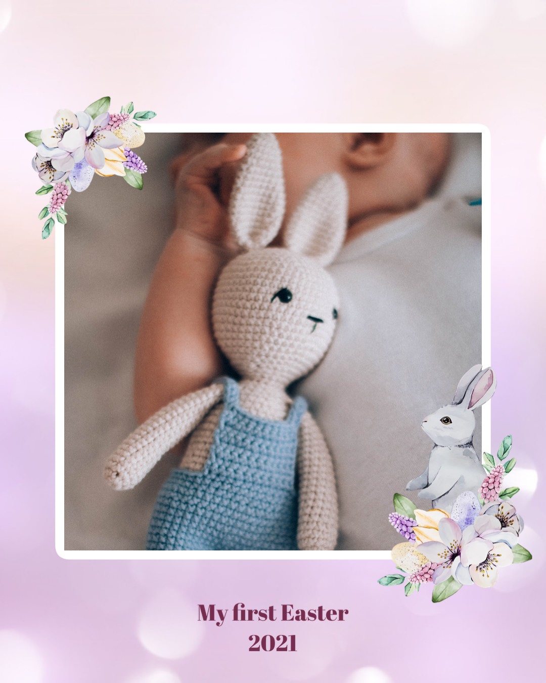 My First Easter And Bunny Doll Easter Template