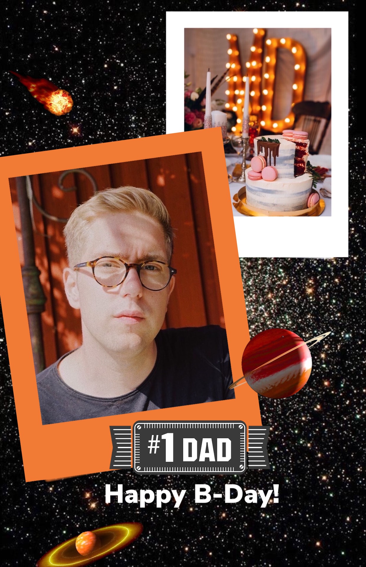 Number one dad happy birthday template