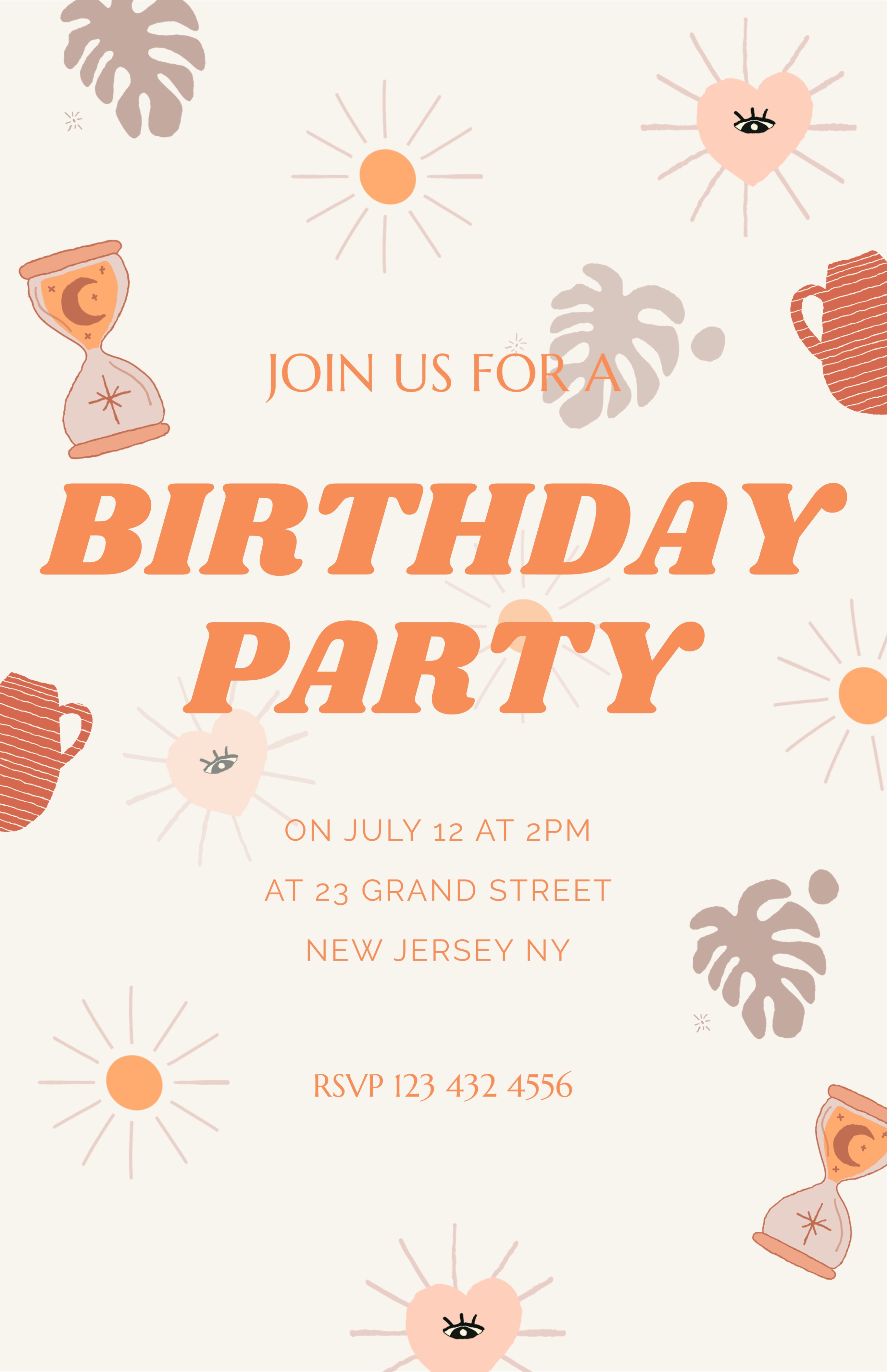 Retro Fun Birthday Party Invitation
