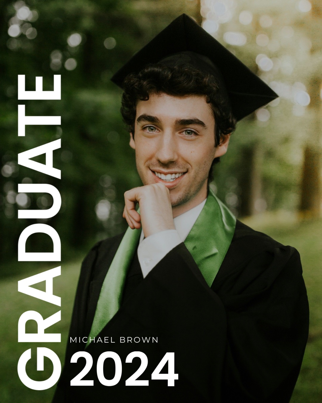 a photo of a student graduation template 