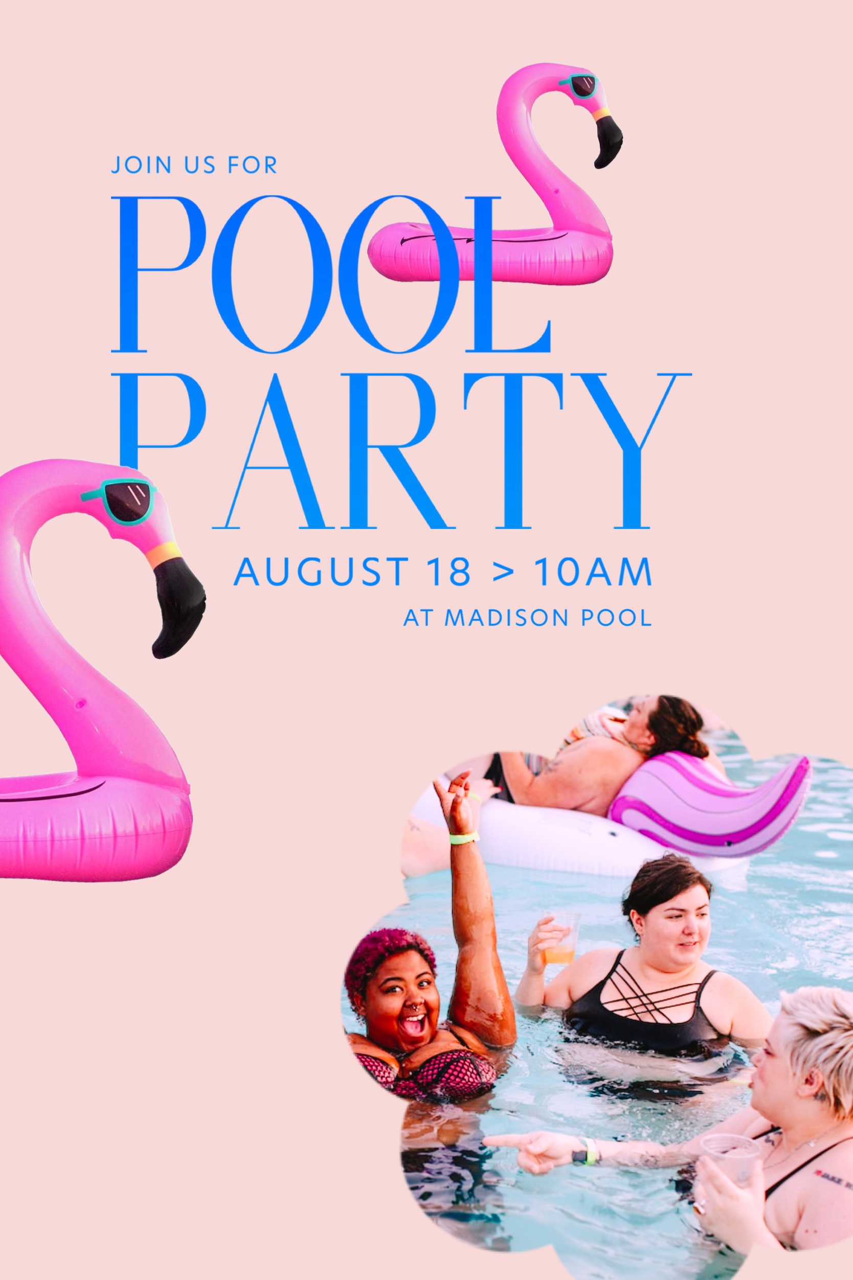 pool party invitation template