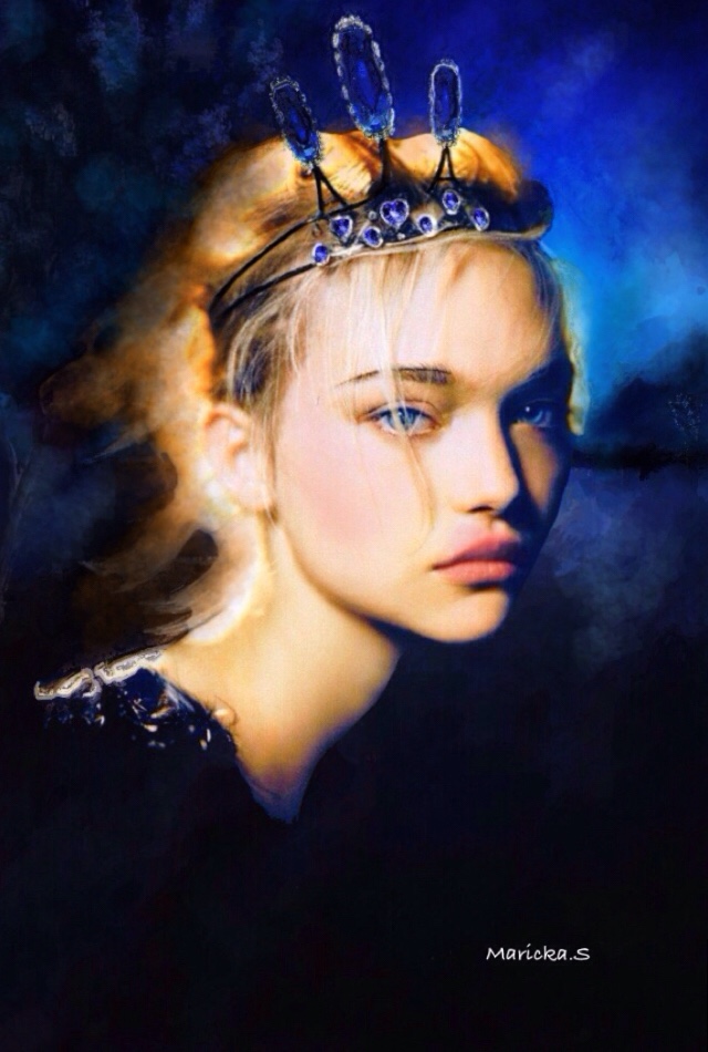 Portrait bleu made with Bazaart