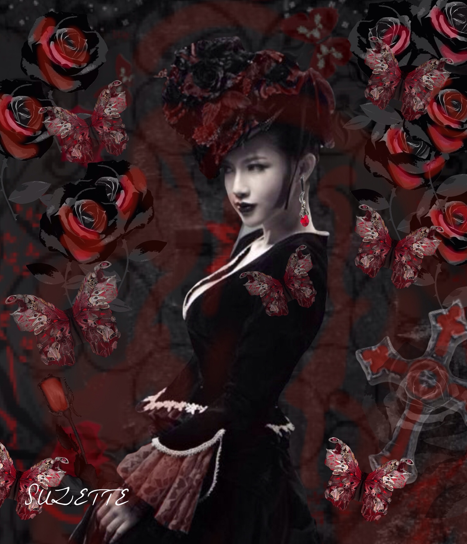 Gothic Beauty made with Bazaart