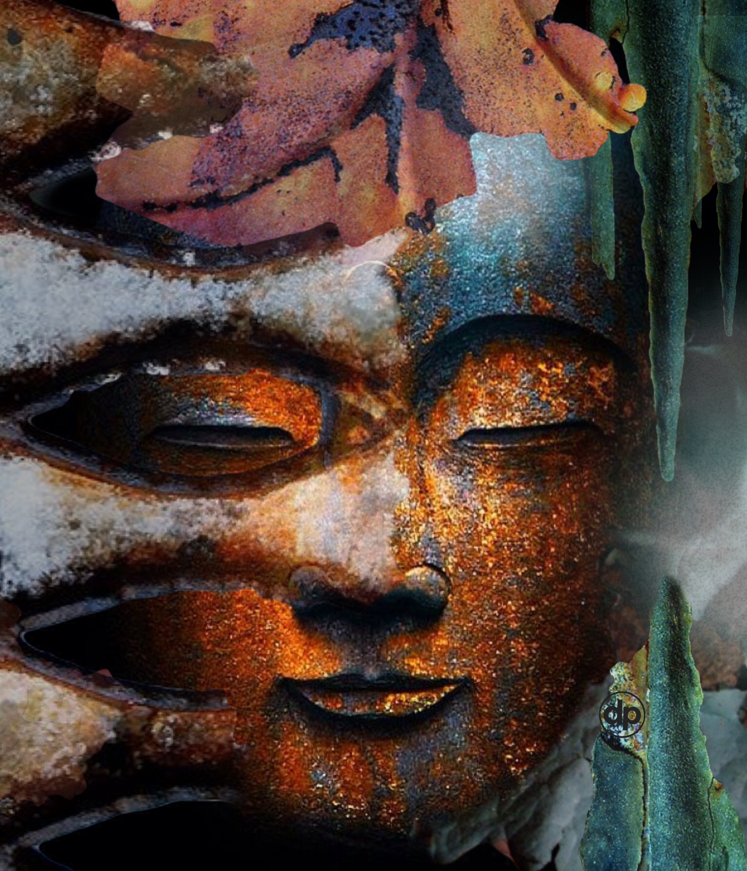 Iron Buddah... made with Bazaart